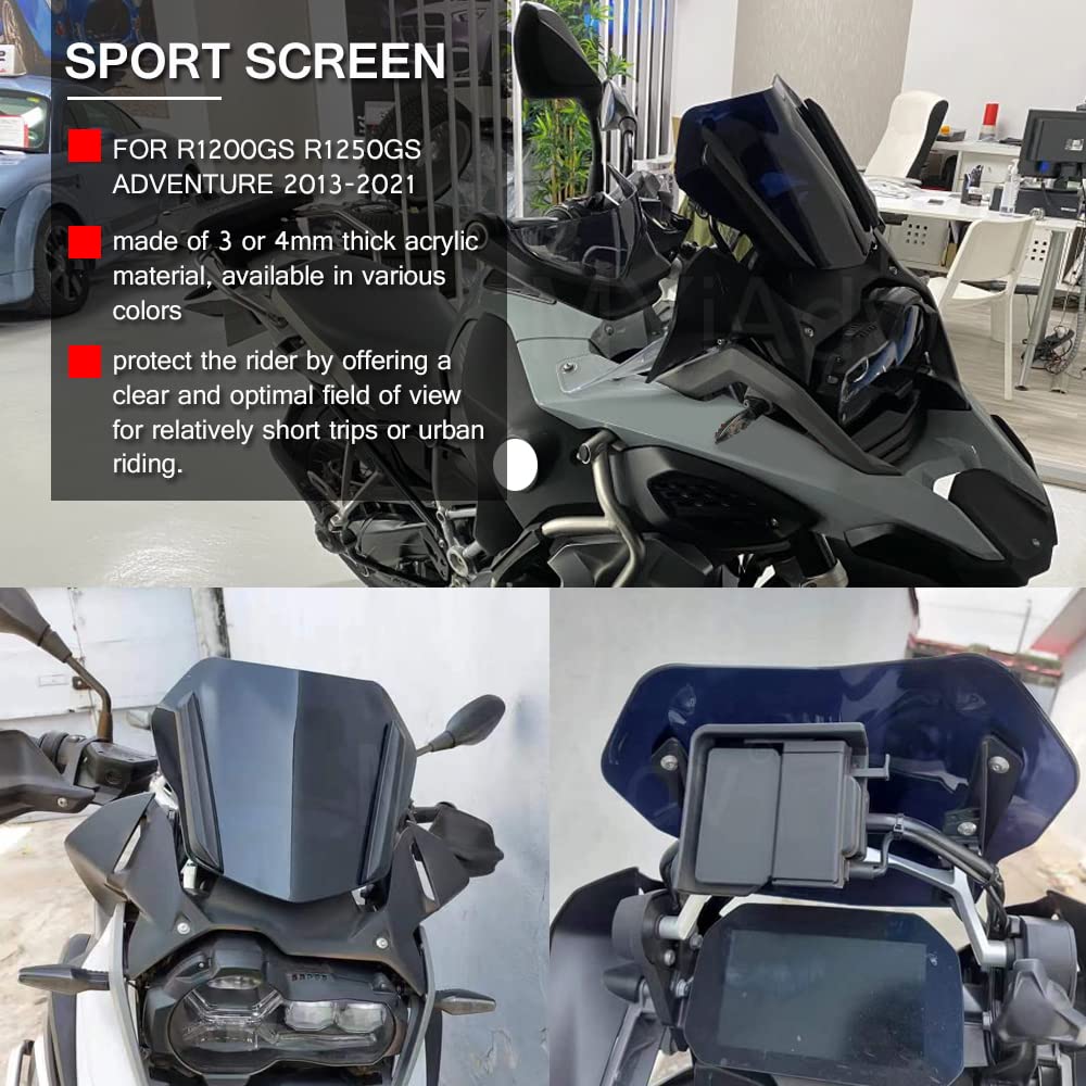 Amazon.com: MYIADV Motorcycle Windscreen For BMW R1200GS LC